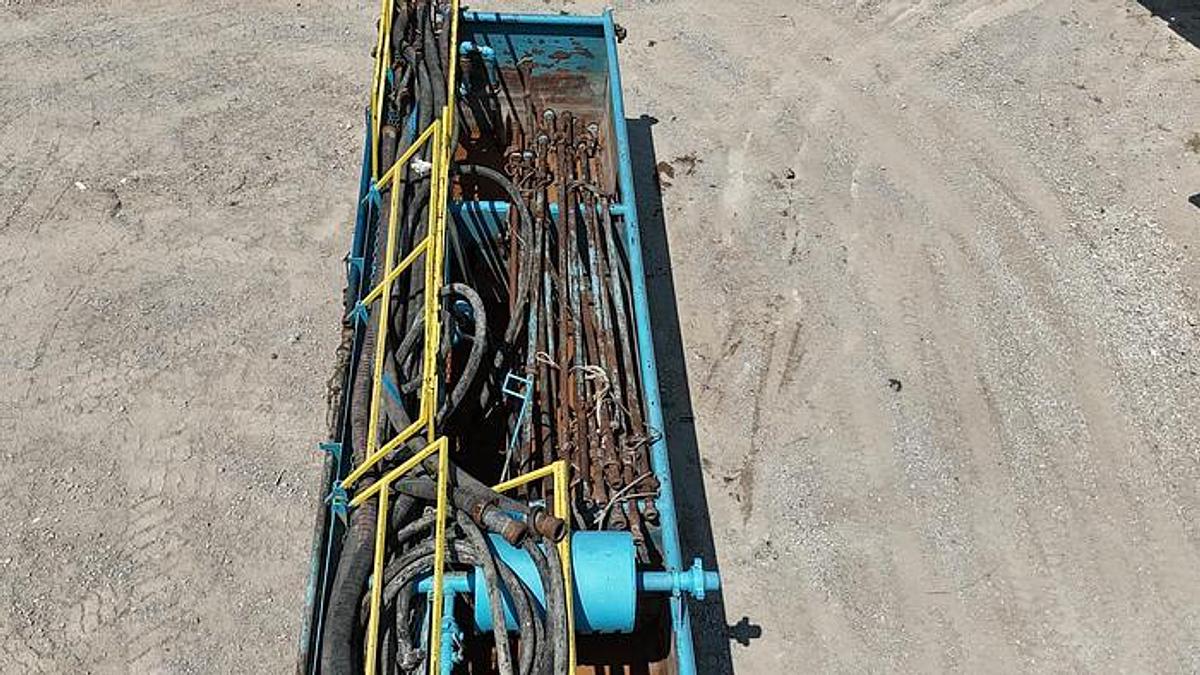 Used 180 BBL Reserve Circulating Tank - 35' x 7'6" x 6' - 3 Comopartment - Gas Buster - Hoses