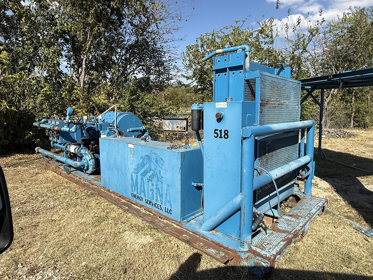 Used OPI 1000 Triplex Pump w/ Detroit Series 2000 Diesel Engine