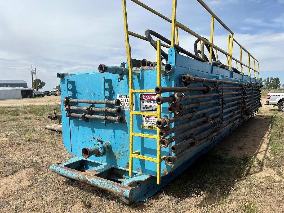 Used 180 BBL Reserve Circulating Tank - 35' x 7'6" x 6' - 3 Compartment - Shale Shaker - Gas Buster