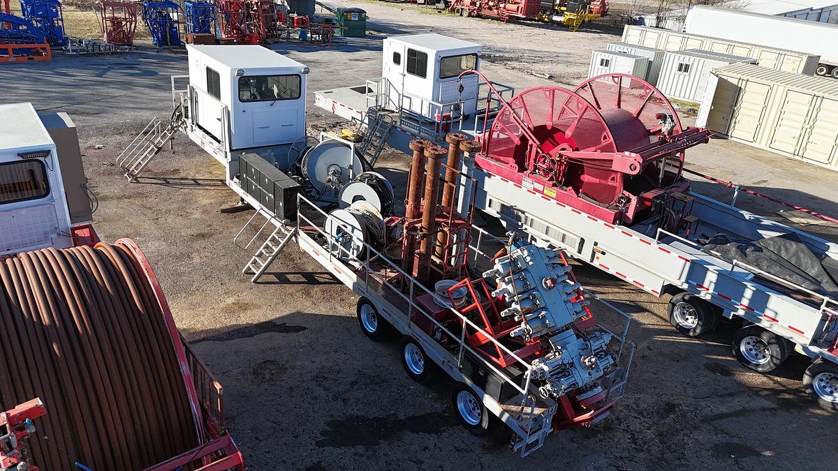 Used 2015 Hydra Rig 6100 10-Axle with Jeep & Booster Coil Tubing Trailer & Support Trailer