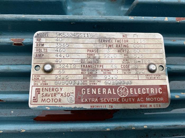 Used HOFFMAN MDL. 4208A CENTRIFUGAL BLOWER BALDOR RELIANCE 40 HP