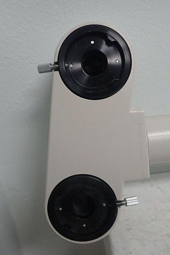 Used Nikon Dual-Head Teaching Microscope Extension Tubes w/ Beam Splitter, 2 Stands