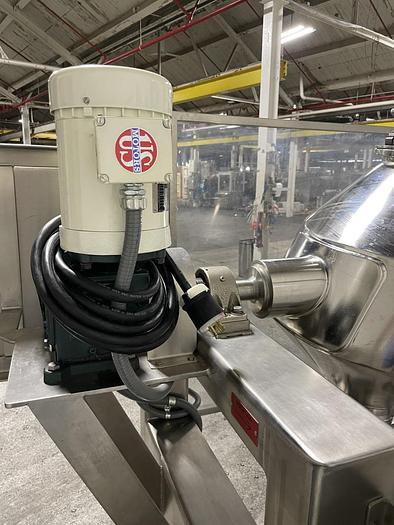 Used 3 CU. FT. GEMCO SLANT CONE BLENDER WITH INTENSIFIER BAR - S/S - 85 LBS/CU. FT.