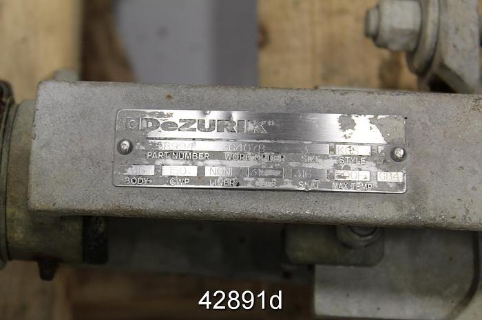 Used Dezurik 3" Hand Operated Knife Gate Valve #42891