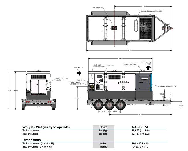 2020 Atlas Copco QAS 625 JD T4F