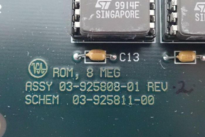 Used Varian 03-925808-01 3800 GC ROM 8 MEG Board Assembly