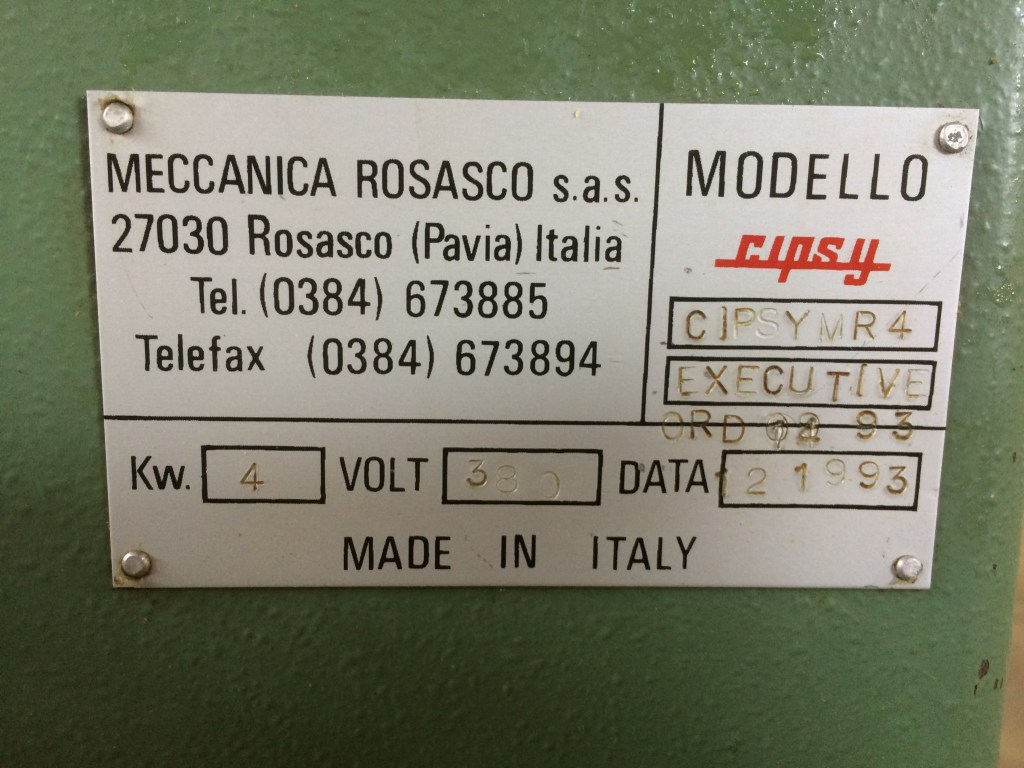 Usato FRESATRICE ELETTRONICA CIPSY MR4 EXECUTIVE