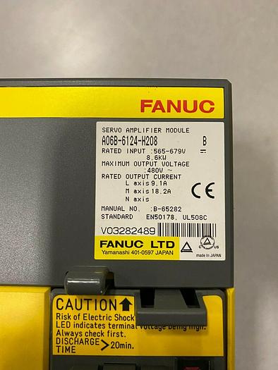 Used FANUC SERVO AMPLIFIER A06B-6124-H208