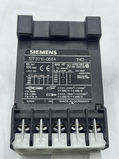 Used Siemens 3TF2010-0BB4