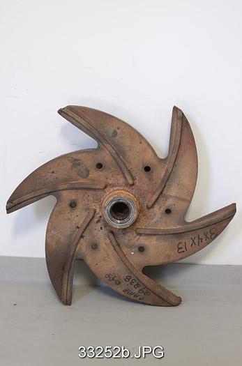 Used Goulds 3196 6 Vane, 12.875" Impeller #33252