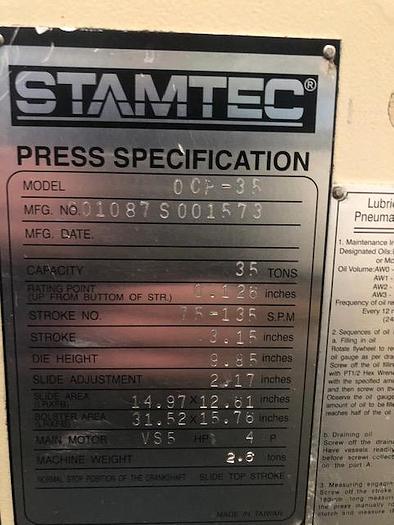 Used Stamtec OCP 35S