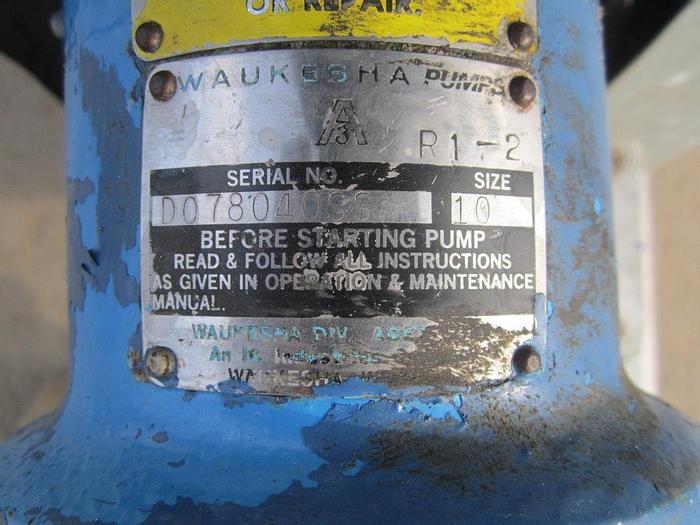 Used Pump, Positive, Waukesha, Mdl 010, S/st, 1/2 HP, 1" #S739485