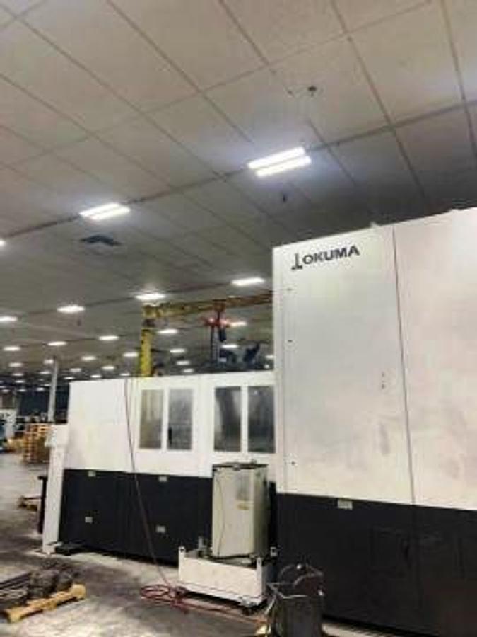 Used OKUMA MA-12500H CNC Horizontal Machining Center, X-118", Y-78", 49.5" X 49.5" Pallet, 360,000 degrees, OSP 300M CNC, 2014