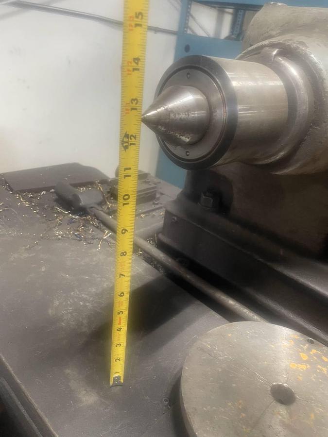 Used Axelson Engine Lathe, 34' Swing, 25.5" Swing over Cross slide, 288" Between Centers, Threading, Taper, Full Length Chip Pan