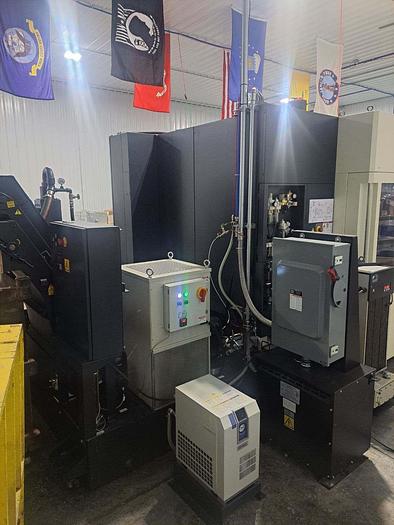 Used 2022 Makino 5 Axis HMC, Model DA 300. X Travel 17.8", Y Travel 24.5", Z Travel 19.6", 11.8' Diameter Table, Fanuc CNC