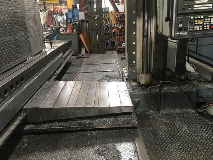 Used Giddings & Lewis Horizontal Boring Mill, Model PC 50, 60" X 144" Table, X Travel 144", Y Travel 92", 2500 RPM< 40 HP. Fanuc CNC