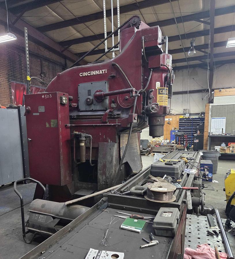 Used Cincinnati Milacron Heavy Duty Milling Machine, Model Hydrotel, 28" X 157" table, 144" of table travel, 1800 RPM, 30 HP 