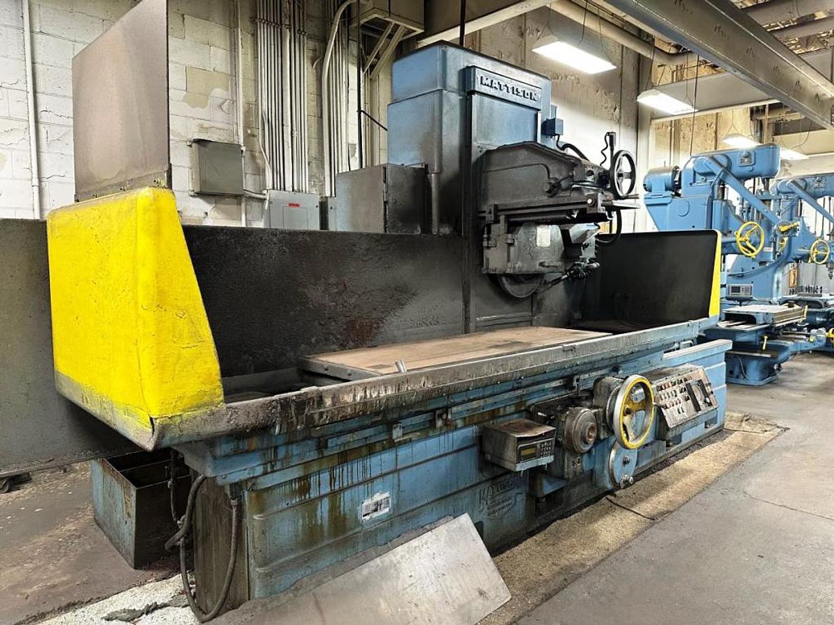 Used Mattison Horizontal Surface Grinder, 24" X 72" Magnetic Chuck, 30 HP Spindle