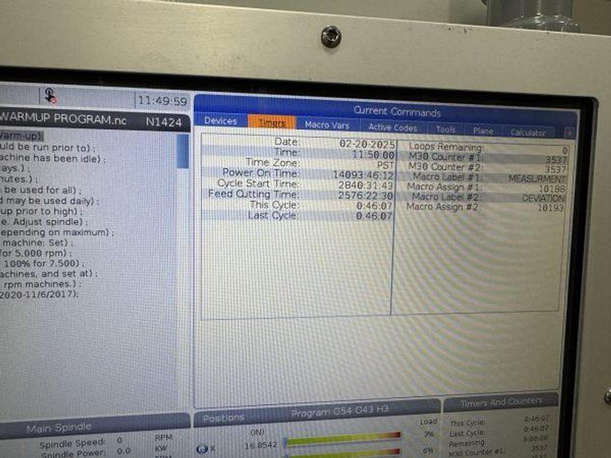 Used HAAS 5 Axis Vertical Machining Center, Model UMC 1000SS, X-40", Y-25", Z-25, 30 HP, 12,000rpm,, Cat 40, 30 ATC, HAAS CNC