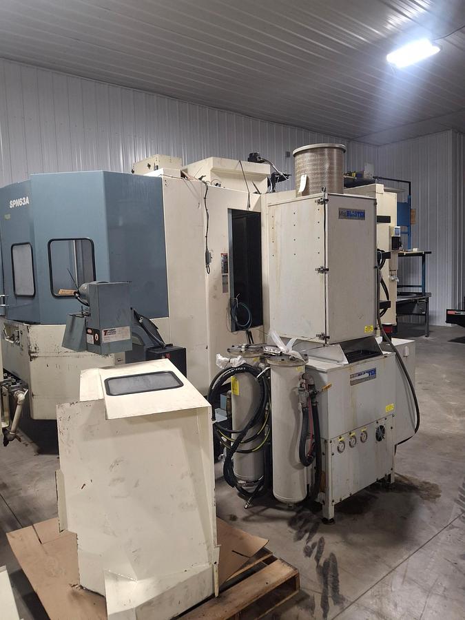 Used Nigata Model SPN 63, 24.5" X 24.5" Pallet, 39.4" X Travel, 34.5" Y Travel, 31.5" Z Travel, 30 HP, 12,000 PRM, Fanuc 16M