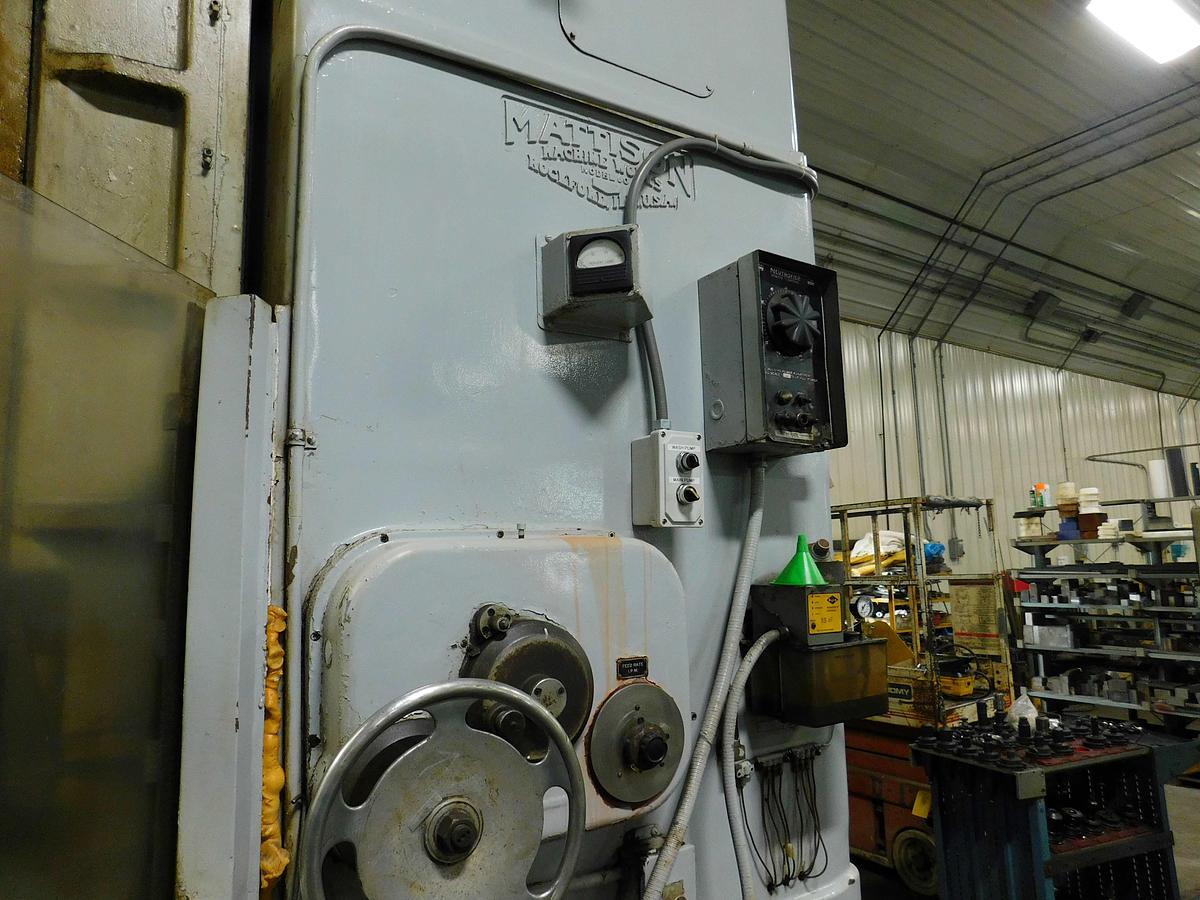 Used Mattison Rotary Surface Grinder, 84" Chuck, 32" Under Wheel, 150 HP, 1968