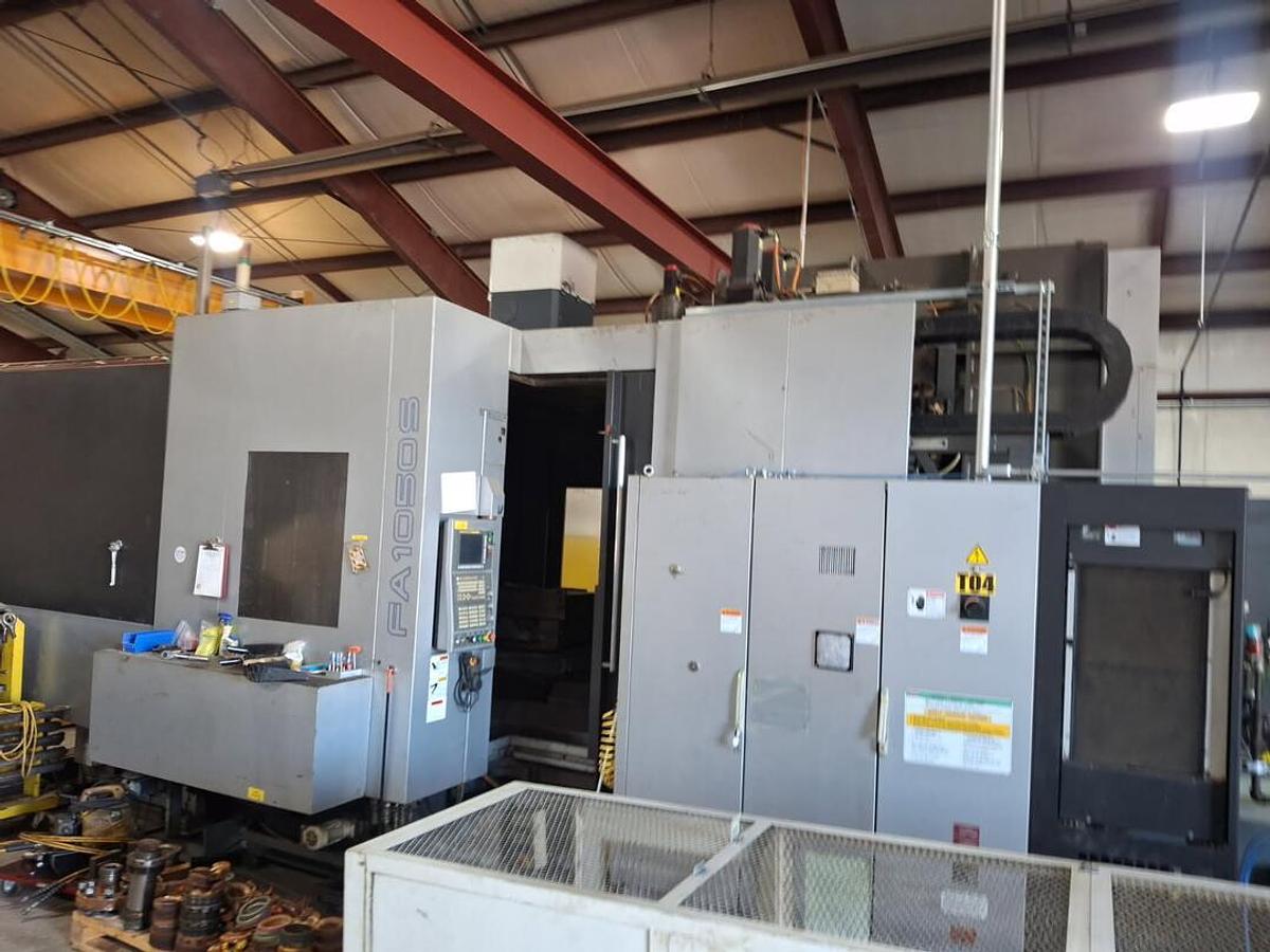 Used Toyoda Horizontal Machining Center, Model 1050SS, Pallet Size 41.3" X 41.3", X Travel 63", Y Travel 55", Z Travel45.2", 120 ATC, Fanuc