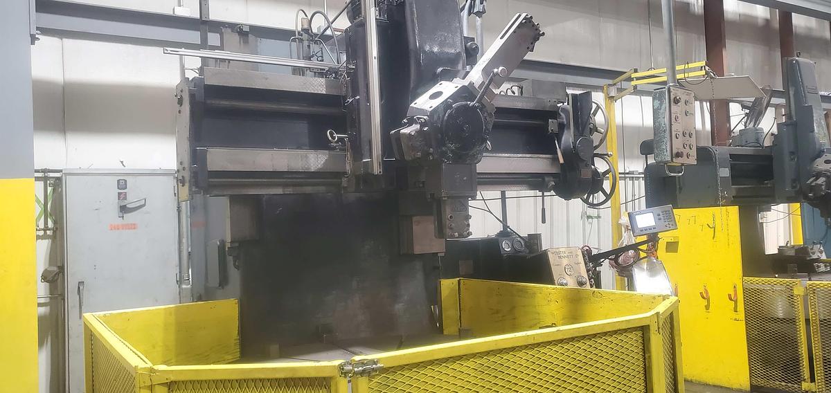 Used Webster Bennett Vertical Turret Lathe, 62" Table, 80" Swing, 30" Under Rail, 5 Position Turret, Pendant Control, DRO System