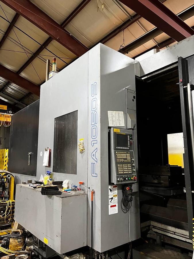 Used Toyoda Horizontal Machining Center, Model 1050SS, Pallet Size 41.3" X 41.3", X Travel 63", Y Travel 55", Z Travel45.2", 120 ATC, Fanuc
