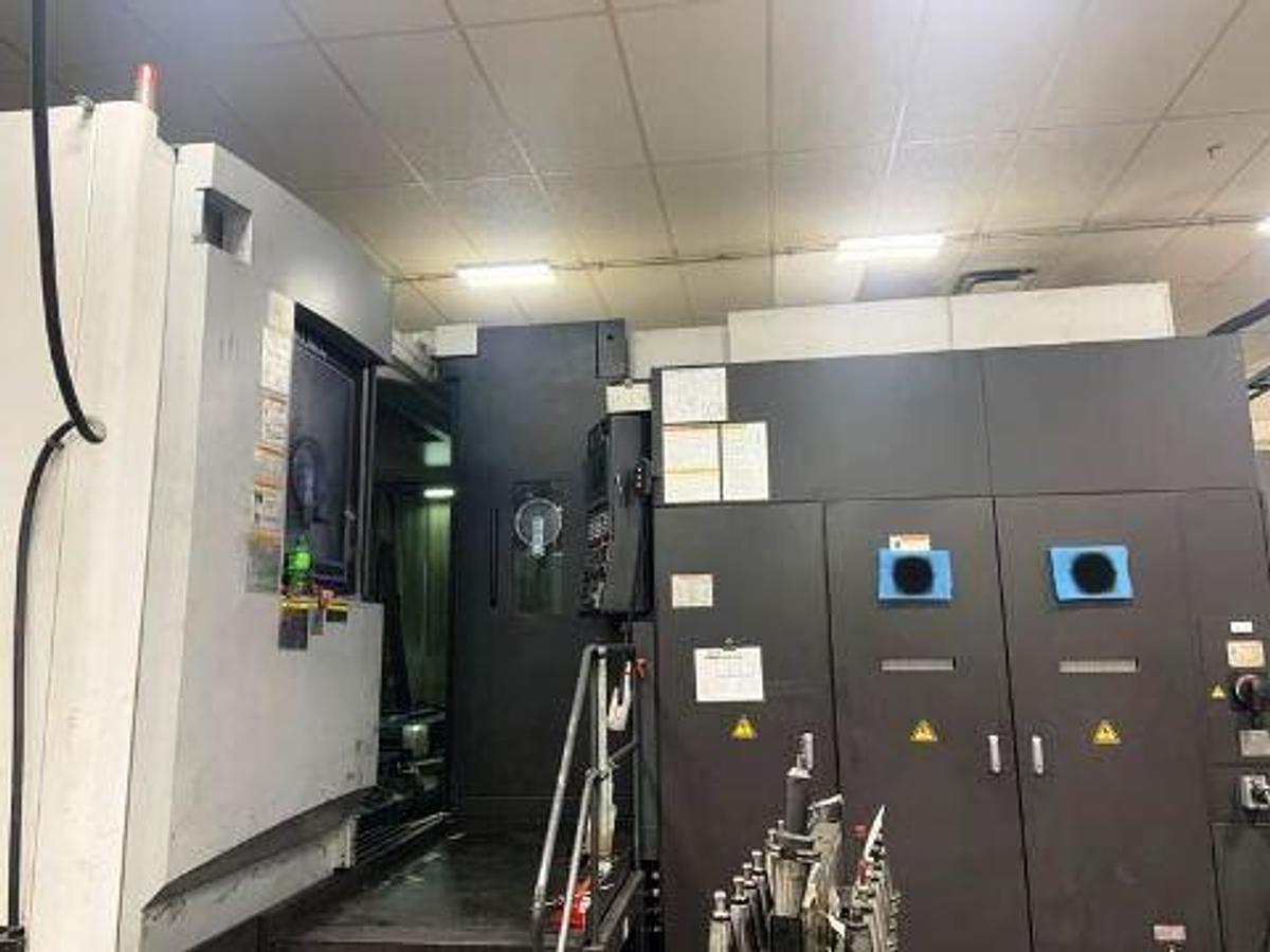 Used OKUMA MA-12500H CNC Horizontal Machining Center, X-118", Y-78", 49.5" X 49.5" Pallet, 360,000 degrees, OSP 300M CNC, 2014