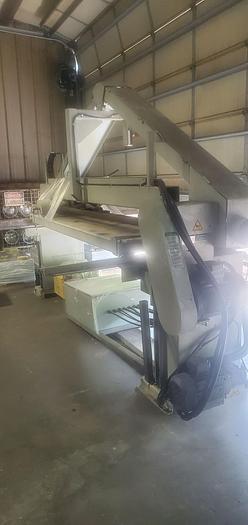 Used 2014 Doucet Triangular Belt Sander Polisher, Model PMC 264-6-HD, 30" X 96" Table, 5 HP, Variable Belt Speed