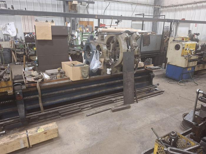 Used American Engine lathe, 40" Swing, 22" Swing over Cross Slide, 300" Between Center, 40 HP, 750 RPM