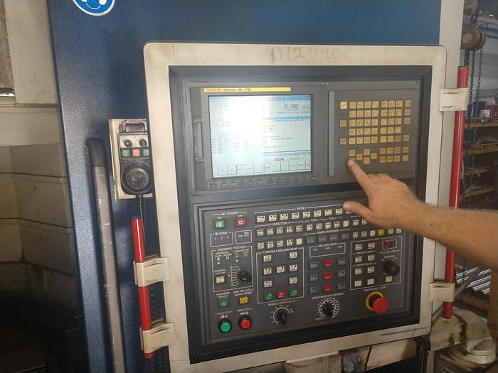 Used 2012 HNK 98" CNC Vertical Boring Mill, NT 20/25, 78.7" Table, 98" Swing, 70.9" Turning Height, 200 RPM, 75 HP, 16 ATC, Fanuc 18it, ID17576