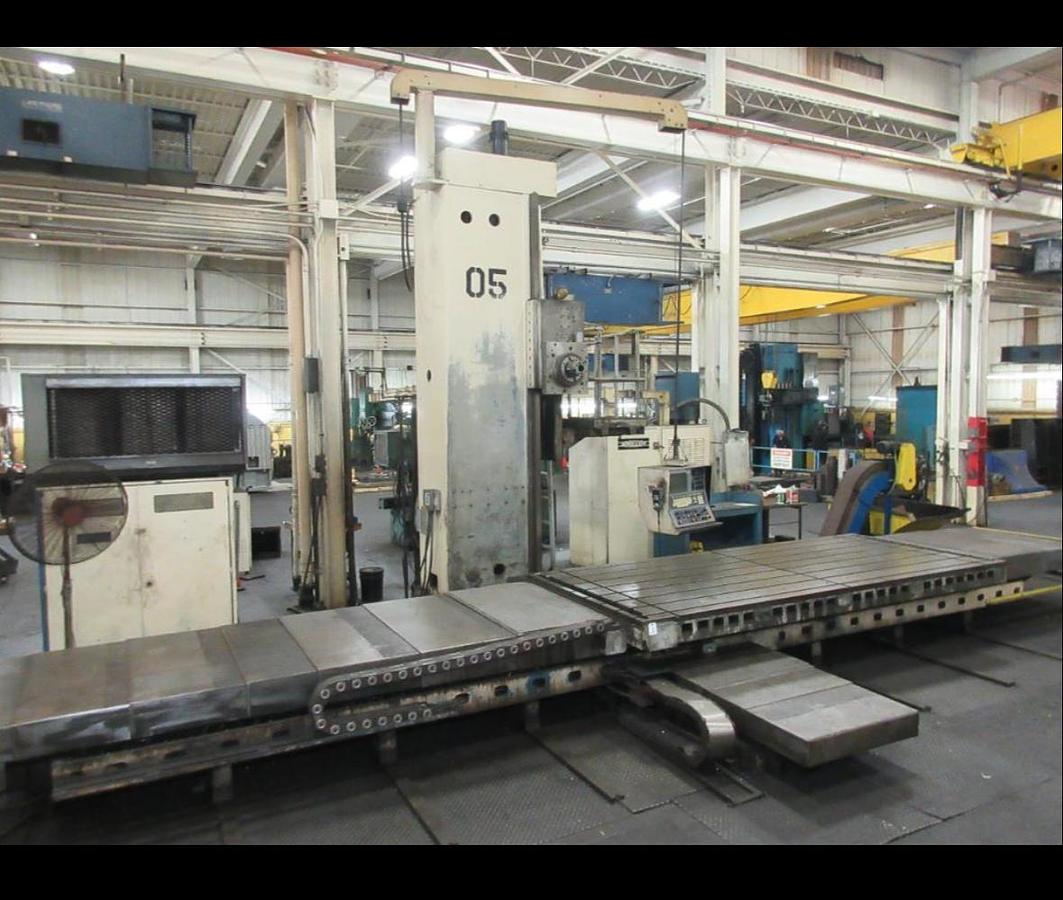 Used Giddings & Lewis< Model H6T, 6" Spindle, X-156", Y- 120", Table 72" X 168", 2500 RPM, 50 HP 1989, G&L 8000B CNC