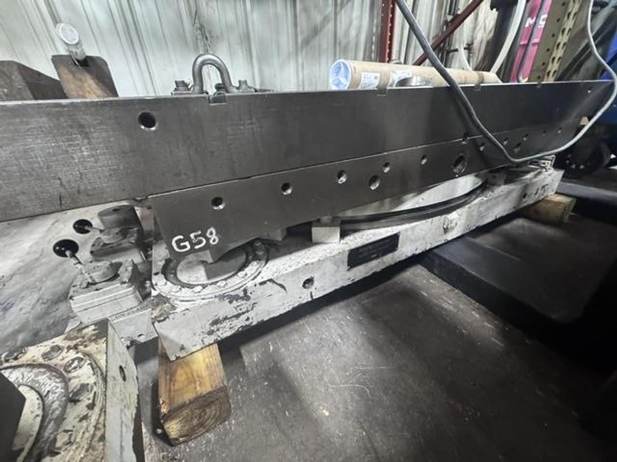 Used Giddings & Lewis 48" X 48" Airlift Rotary Table with a 48" X 72" "T" slotted riser plate
