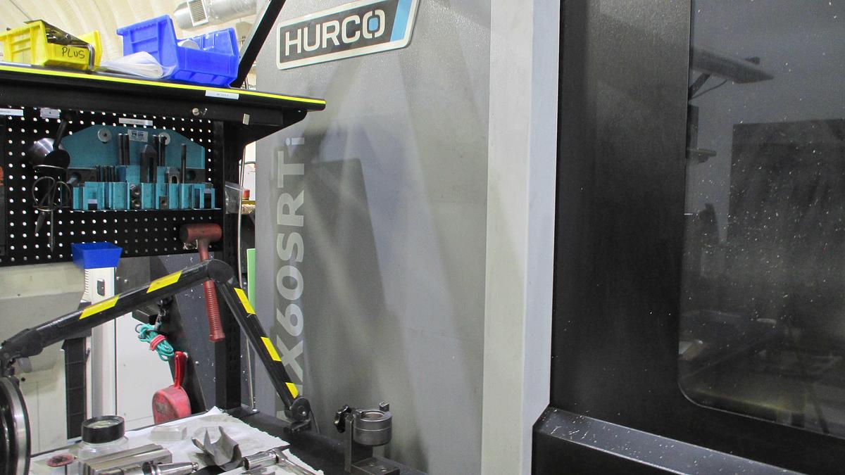 Used Hurco Vertical Machining Center, VMX60SRTi, 5-Axis Swivel Head & Rotary Table, 60" X 26" X 24", B C Axis, 5 Axis Spindle, Hurco CNC