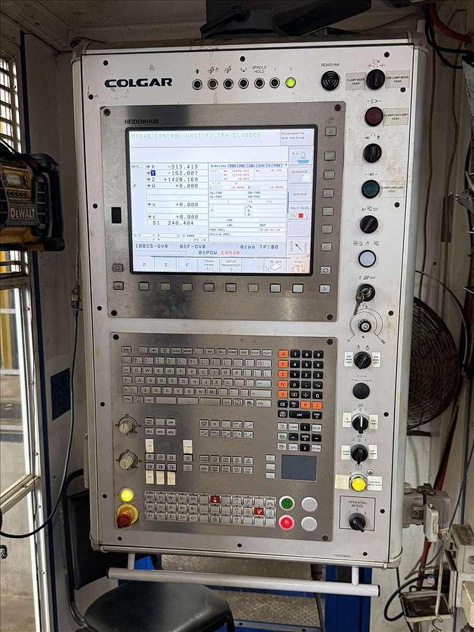 Used Colgar Ram Style Horizontal CNC Floor Boring Mill, 6.3" Spindle, X-433", Y-196", 236" 236", 3000 RPM, 100 HP, 2014, Heidenhain, TNC 530i