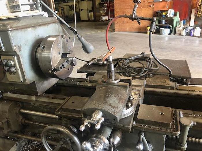 Used Lehmann Engine Lathe, Model NO 18, 16" 3 jaw chuck, 20" Swing, 96" Between Center, 600 RPM,15 HP