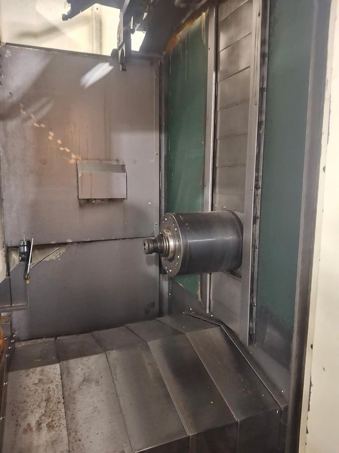 Used Nigata Model SPN 63, 24.5" X 24.5" Pallet, 39.4" X Travel, 34.5" Y Travel, 31.5" Z Travel, 30 HP, 12,000 PRM, Fanuc 16M