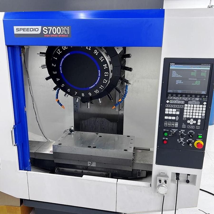 Used Brother Vertical Machining Center, Speedio S700X1, X-27.6", Y-15.7", Z-11.8" ,27,500 RPM, Brother COO CNC
