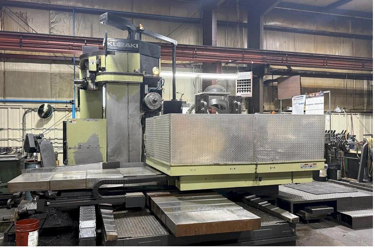 Used Kuraki CNC Horizontal Boring Mill, KBT 11WDX, 4.3" Spindle, Table Size 55" X 63", X=79", Y=60", 20 HP, 2500 RPM, Fanuc 15M, ID17813