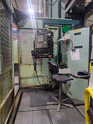 Used 1998 Kuraki Table Type Boring Mill, Model KBT 13A, 63" X 71" Table, 118.5" X Travel, 90.5" Y Travel, 90 ATC, Full 4th Axis, Fanuc 15 M CNC