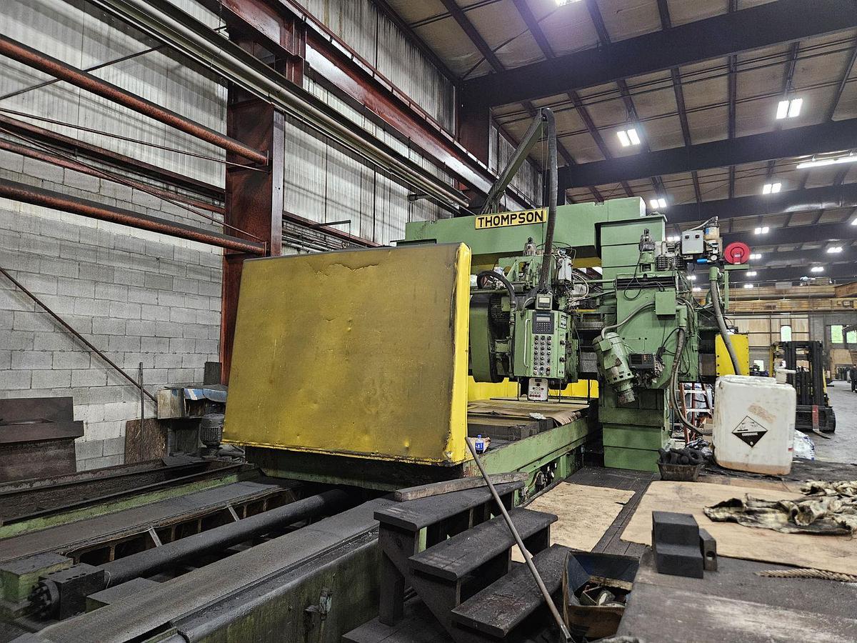 Used Thompson Bridge Style Reciprocating Surface Grinder, Model 16CX, 72" X 196" Table, Table Stroke 206", Grinding Head Stroke 84", 75 HP Spindle Drive