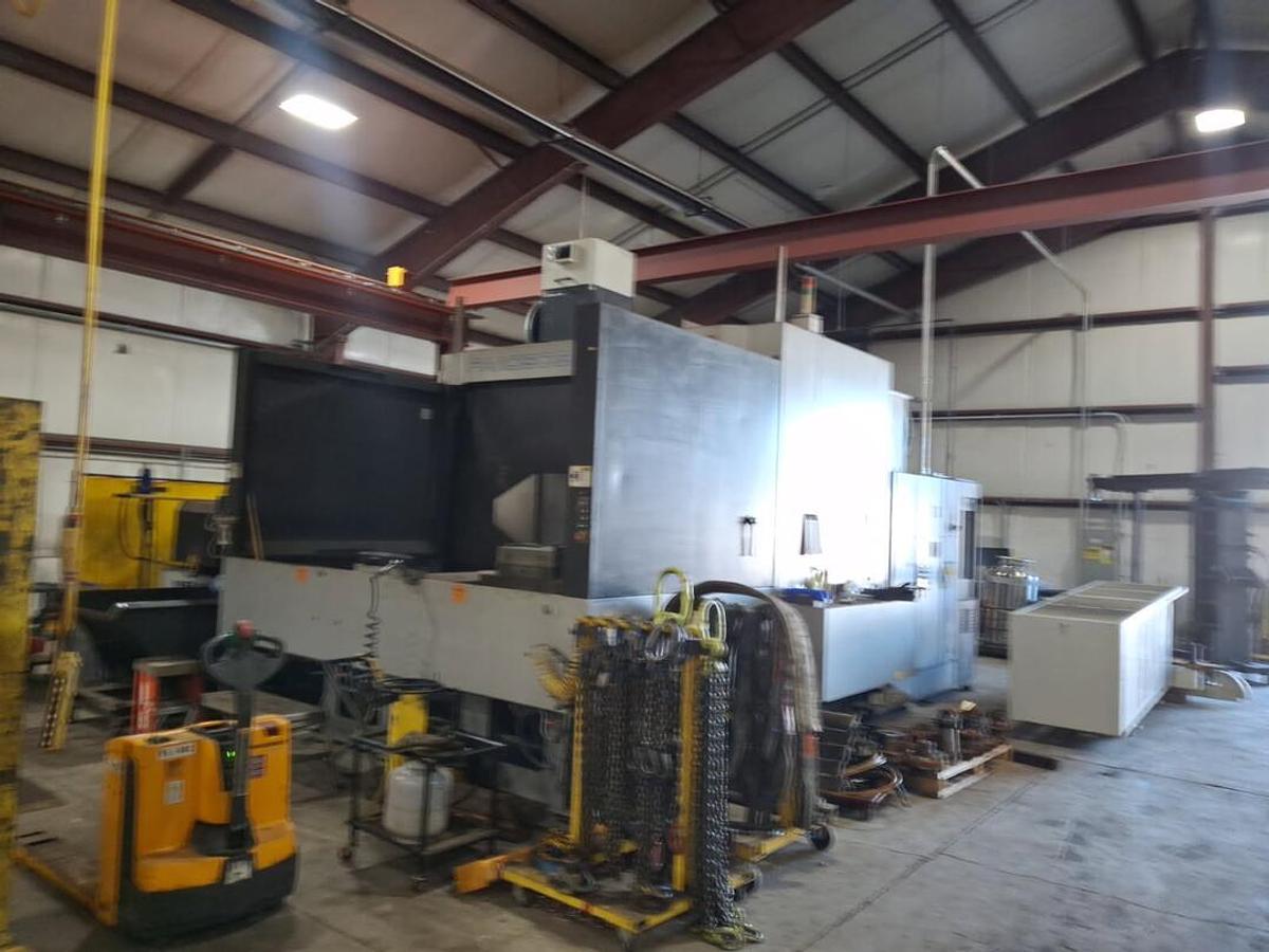 Used Toyoda Horizontal Machining Center, Model 1050SS, Pallet Size 41.3" X 41.3", X Travel 63", Y Travel 55", Z Travel45.2", 120 ATC, Fanuc