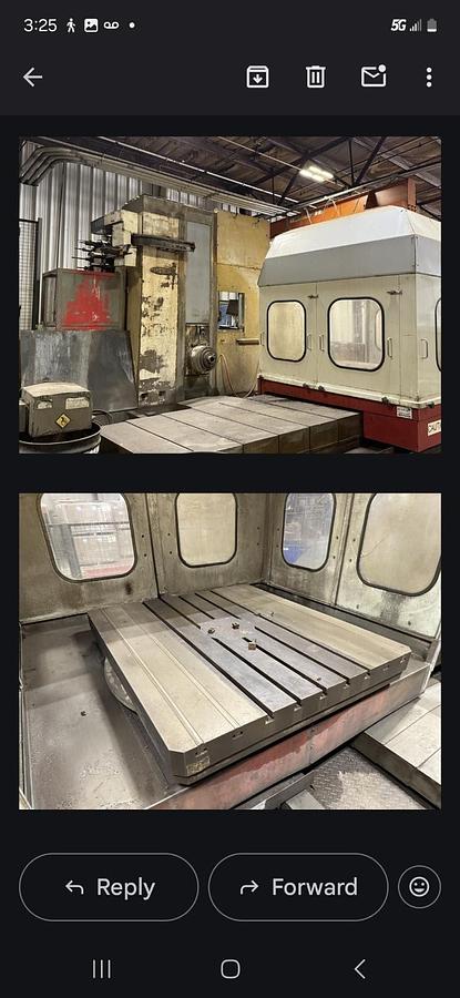 Used Nomura Table Type CNC boring mill, Model HBA 110-3-RT