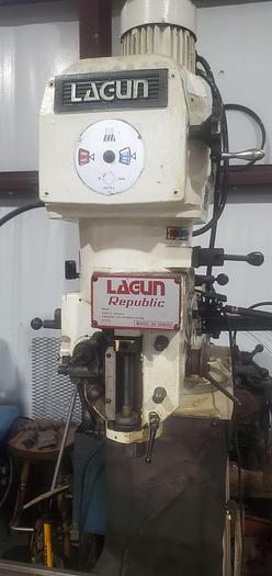Used Lagun Vertical Milling Machine, Model FTV 2, 12" X 53" Table, 30" Table Travel, 3 Axis DRO, Power Feed.