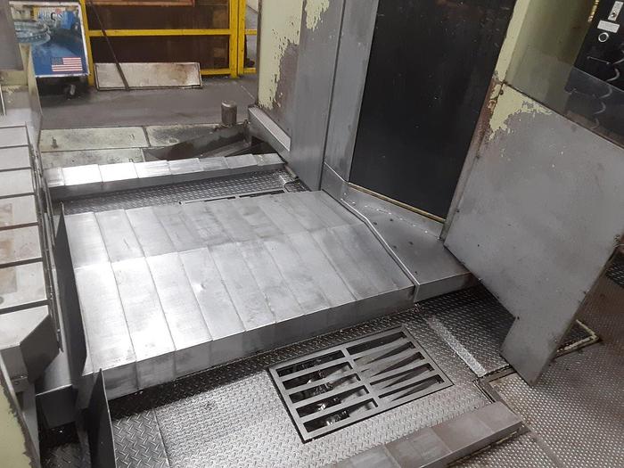 Used Kuraki Table Type Horizontal Boring Mill, KBT 11WDX, Table Size 55" X 63", X Travel 79", Y Travel 60" Spindle 4.33", 20 HP, 2500 RPM, Fanuc 15M CNC