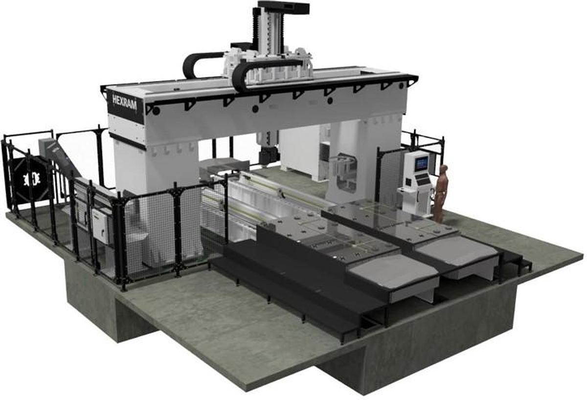 HexRam Duel Pallet Gantry style Vertical Machining Center, Model MP2510,