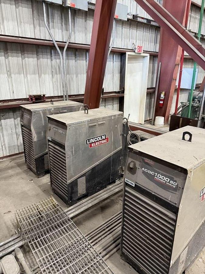 Used Ogden Plate Welding Machine, 40' Welding Capacity with 85 feet of Load and Unload Conveyor