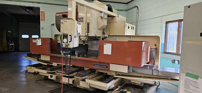 Used Okuma Howa Vertical Machining Center, Millac 65V, Table 29" X 94", X Travel 79", Y Travel 29", Z Travel 22", 6500 RPM, 15 HP, Fanuc 15 M CNC