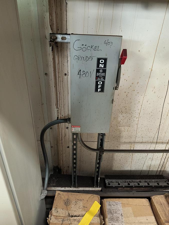 Used Gockel Knife Grinder, Model GB 65 EL, Grinding Wheel 30 HP, Grinding length 100"